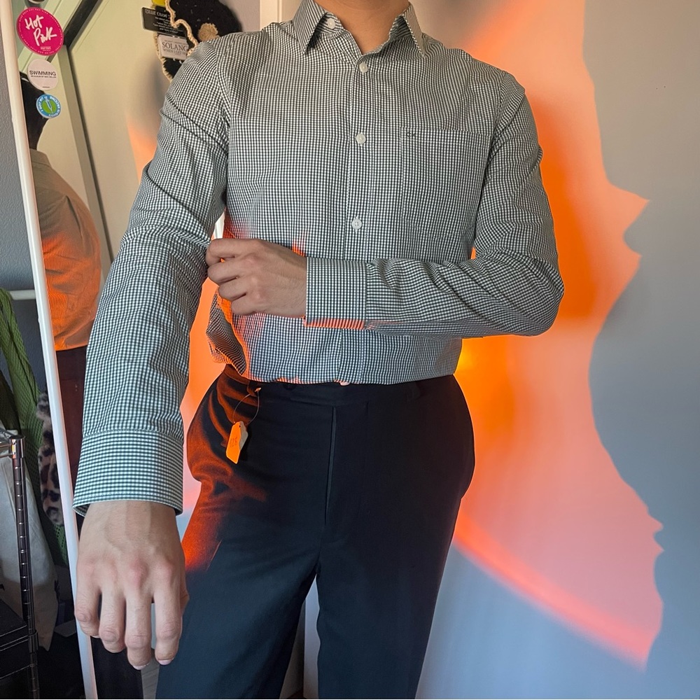 Calvin Klein Square Patterned Shirt - image 1